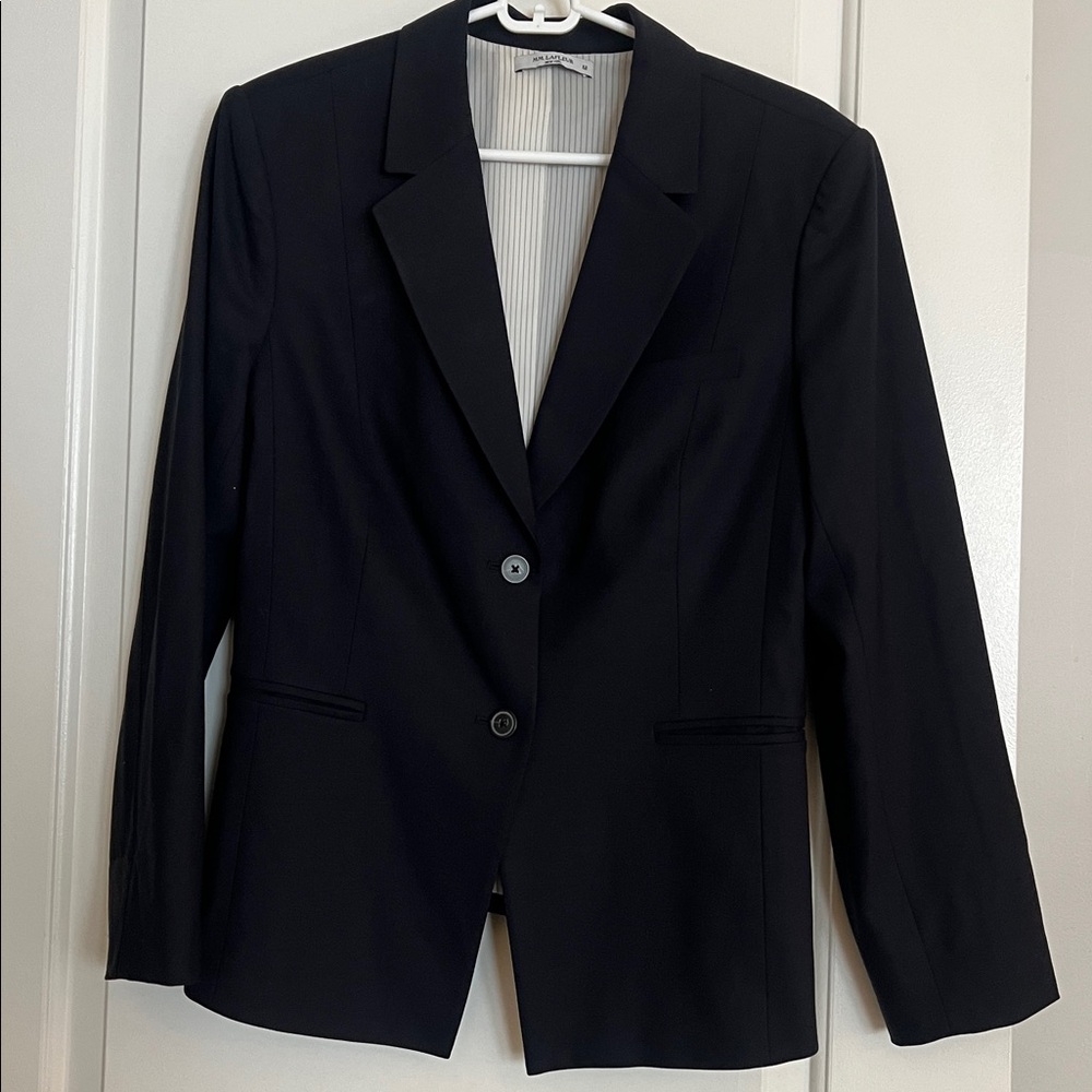 MM Lafleur Hoffman wool black blazer jacket size 12 - Picture 2 of 7